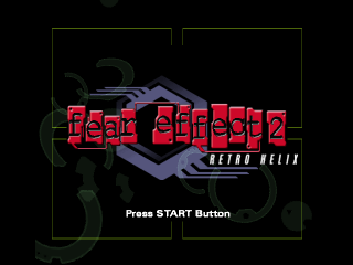 Fear Effect 2 Retro Helix title screen for Playstation